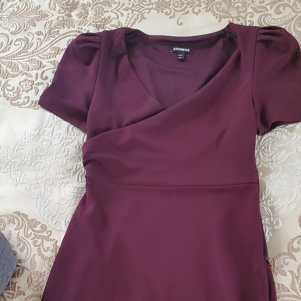 Express Plum Work Dress